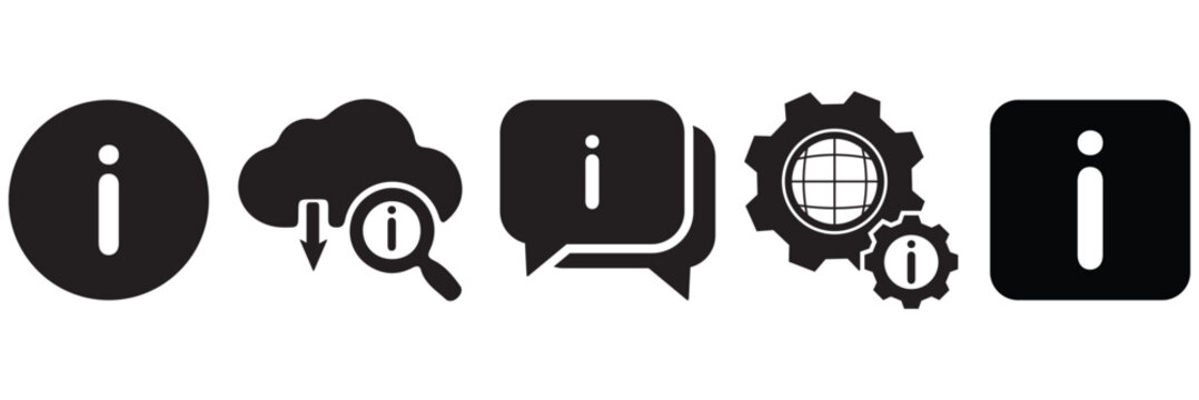 Modern Interface Icons. Information, Gear, and Report Outline Vectors. Chat icons. Speech bubble symbol set. Contact information icon set in line style. Business card, Home, Phone, Location, Address