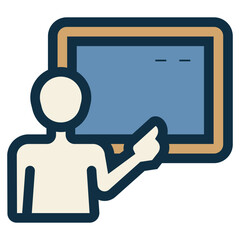 teacher teaching class icon