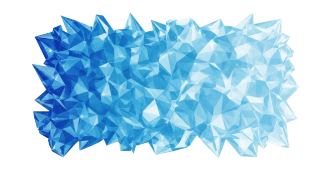 Abstract blue geometric ice pattern with faceted crystal texture - Powered by Adobe