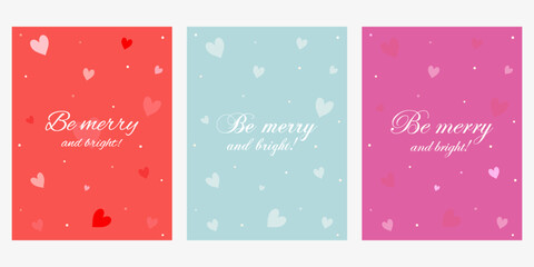 set of christmas greeting cards