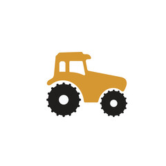 Harvest tractor machinery logo design