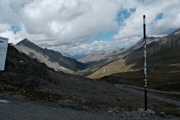 Views of the Colle dell'Agnolo mountain range in Pontechianale, in the Varaita Valley in the province of Cuneo, the Piedmontese mountains in August
