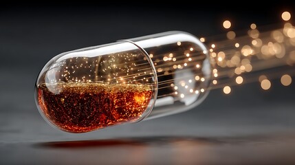 Floating Wine Glass with Sparkling Lights: Elegant, Modern, Celebratory Mood"