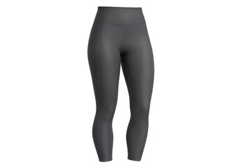 Gray leggings on transparent background, sportswear apparel cut-out style picture