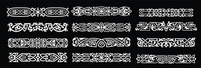 celtic ornaments collection vector illustration