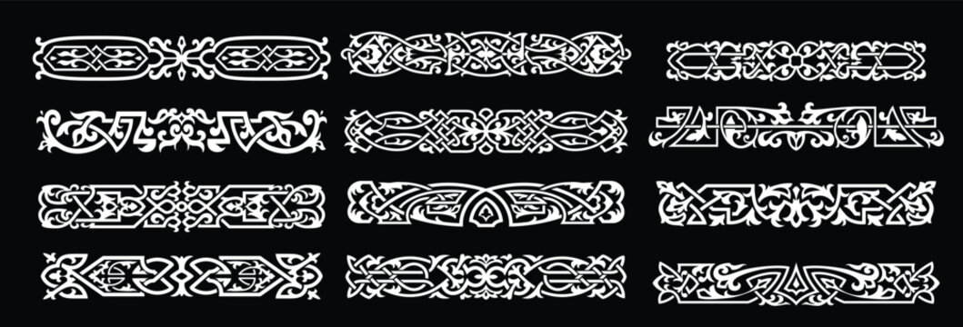 celtic ornaments collection vector illustration