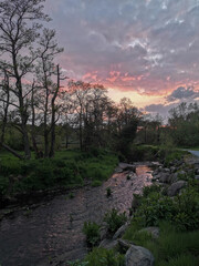 Romantic irish sunset