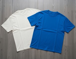 Plain Two-Color Oversize T-shirt Mockup Set