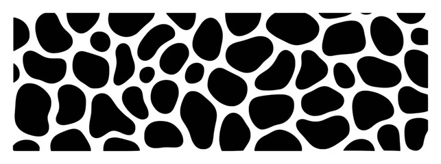 Black and White Irregular Blob Pattern Background