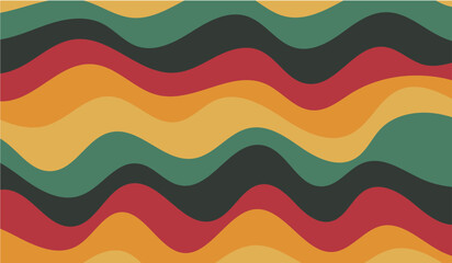colorful wavy groovy reggae wallpaper background