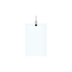 Naklejka premium Clean paper sheet held by binder clip modern design