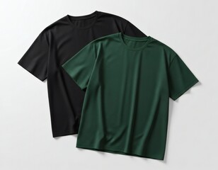 Plain Two-Tone T-shirt Mockup Set