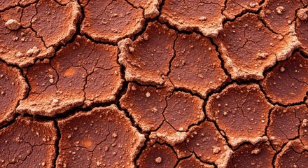 Cracked Dry Earth Surface Showing Drought and Soil Degradation