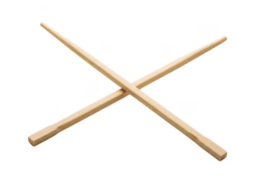 Crossed wooden chopsticks asian cuisine utensils food culture dining tableware oriental restaurant eat sushi isolated on transparent background