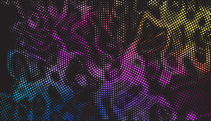 Vibrant abstract geometric pattern with a dazzling array of colors and light