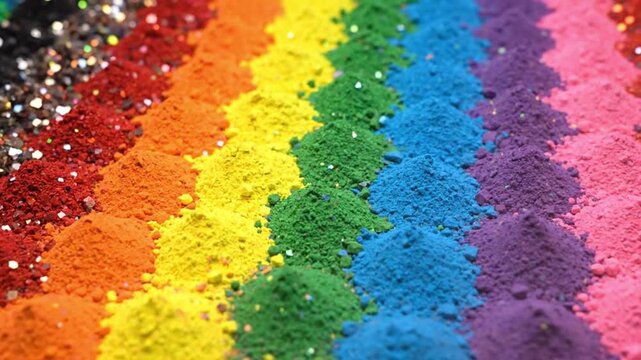 rare earth magnets rainbow gradient colorful pigment piles