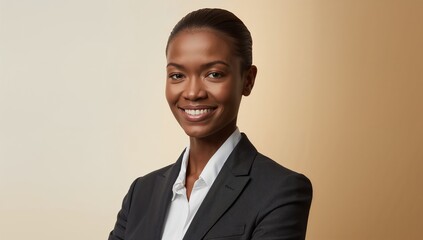 Confident Businesswoman with Professional Attire and Friendly Smile