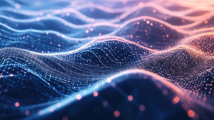 Digital network waves forming abstract connection data structure
