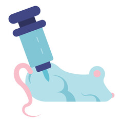 laboratory experimental animals flat icon