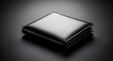 black leather luxury wallet  premium leather accessory