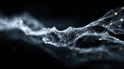 Abstract representation of artificial intelligence network connections for the stock market