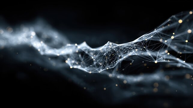 Abstract representation of artificial intelligence network connections for the stock market