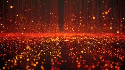 Digital particles flowing, creating futuristic data visualization network