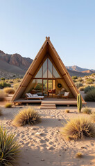 Minimalist eco lodge in desert, no Wi Fi retreat, digital detox travel inspiration