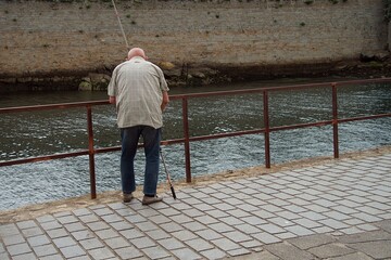 P&ecirc;cheur &agrave; la ligne .
