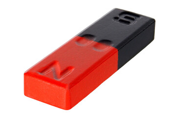 Rectangular magnet isolated on white background