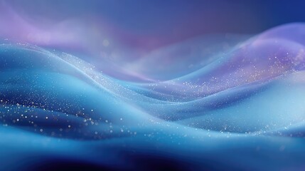 Flowing blue particles creating abstract light wave background