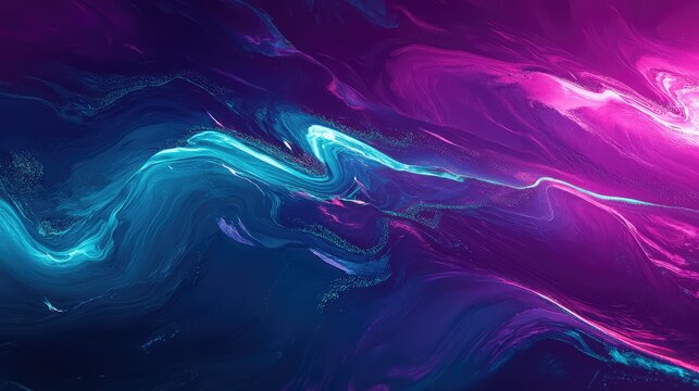 Abstract liquid flowing creating vibrant colorful waves