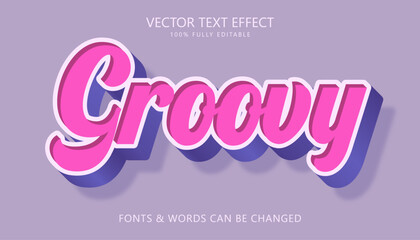 Groovy retro editable text effect