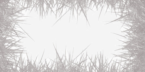 branches of trees in the wind. Vector silhouette of grass on white background.