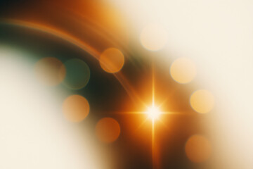 Abstract blurred background with bokeh and light effect in warm tones