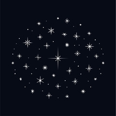 New Year Fireworks Celebration Template with Festive Lights, Sparkling Night Background, Glowing Typography and Holiday Party Design