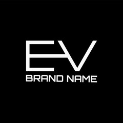 EV letter initial logo design