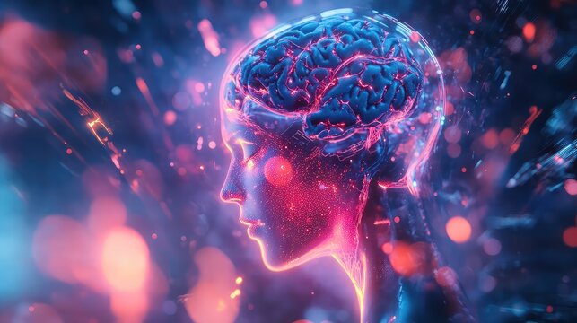 Artificial intelligence brain processing data digital mind concept - Powered by Adobe