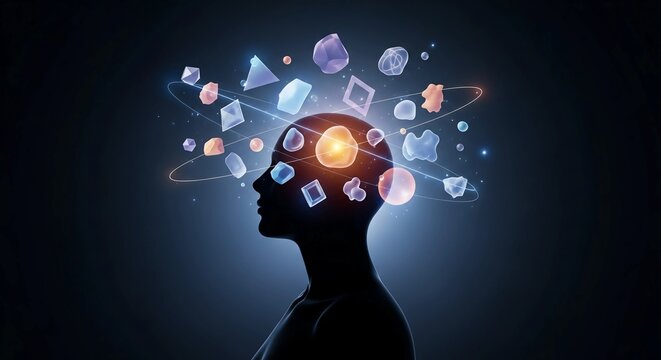 Mindfulness and Abstract Thoughts Conceptual Mental Health - Powered by Adobe