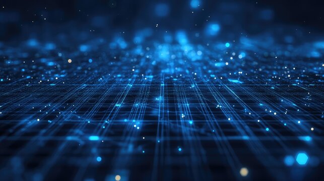 Digital network grid connecting big data points