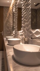 Exquisite interior design close-up featuring sophisticated wash area craftsmanship