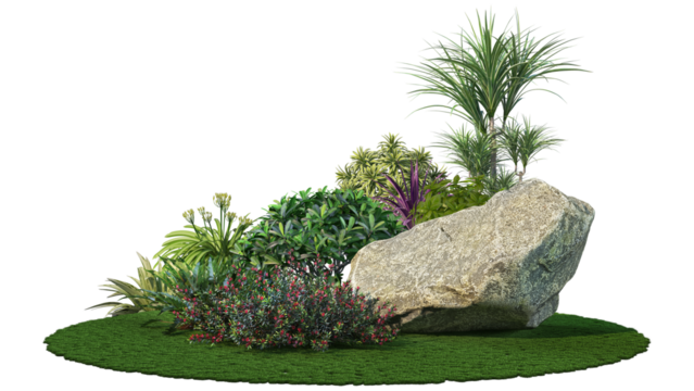 landscape, landscaping, garden, rock, plants, greenery, foliage, garden rock, bush, shrub, tropical plants, nature, outdoor, landscape design, yard decoration, ornamental plants, decorative rock