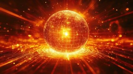 Global network connection illuminating information technology data sphere