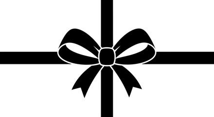 Black Bow Ribbon Gift Wrap Decoration