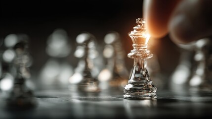 Team of miniature people standing on giant puzzle pieces, symbolizing strategy and collaboration