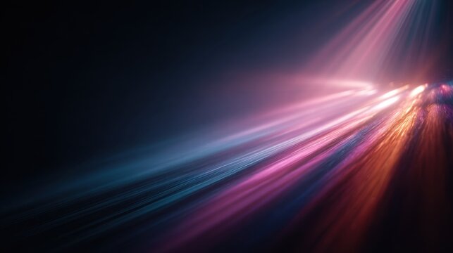 Colorful light leak flare overlay effect, retro noisy film texture light leak, grunge old film burn texture with ray on black background - Powered by Adobe