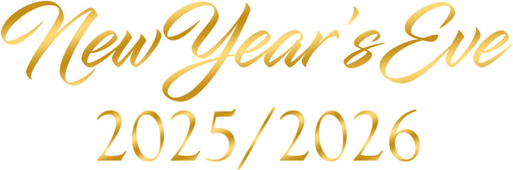 New Year's Eve 2025-2026 gold lettering on a poster, invitation ver 4