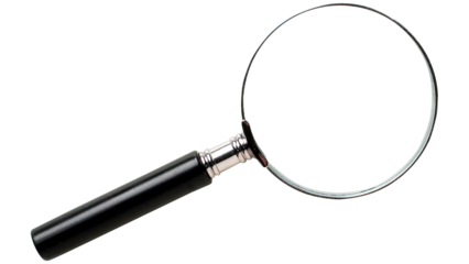 Magnifying Glass on isolated Background, Close-Up Inspection Tool, Sleek Optical Lens Design, magnifying glass png, png of magnifying glass, 