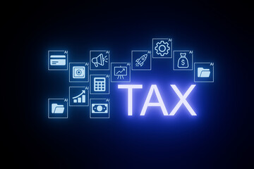 Innovative use of artificial intelligence in tax management showing various applications and tools