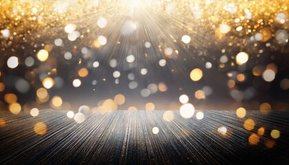 Abstract Glitter Silver And Gild Lights Background De Focused
